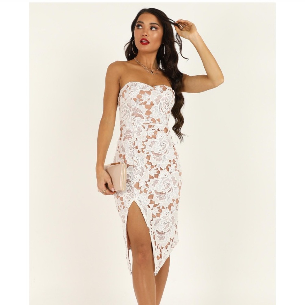Showpo White Lace Dress